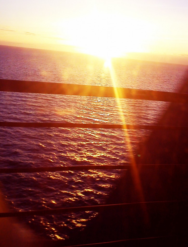 Solnedgång på Öresundsbron jan 2013 1